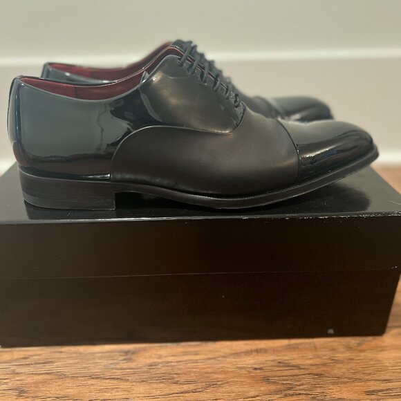 MAGNANNI CESAR PATENT LEATHER CAP TOE black - SIZE 9.5 - Picture 3 of 8